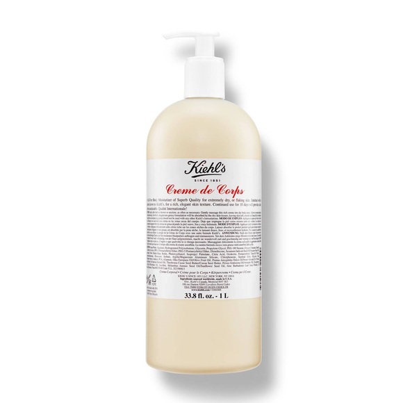 NEW Kiehl’s Creme de Corps Body Butter 1 Liter Pump Bottle - Picture 1 of 3